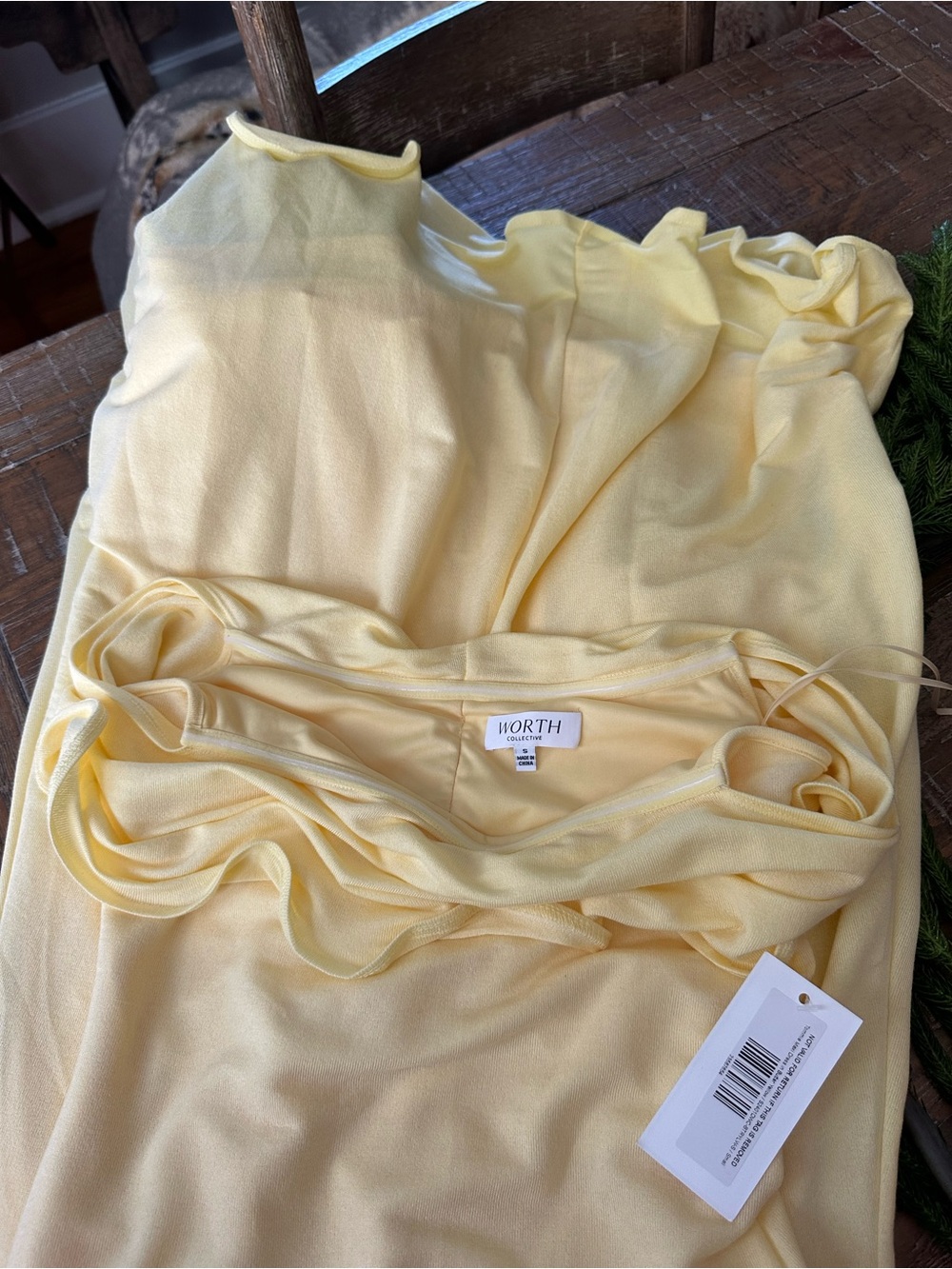 Worth collective Tommie Maxi Dress in Butter Yellow - Bump Friendly - Small - Picture 4 of 8
